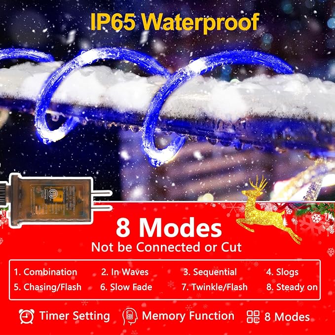 KNONEW 164FT 1000LED Rope Lights - Image 9
