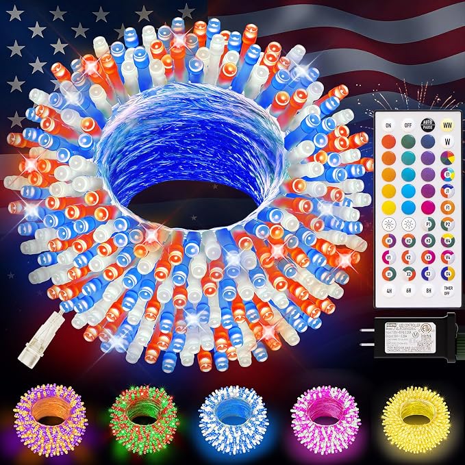 LitHome 33Ft 100 LED Color Changing Christmas String Lights, 35 Colors 9 Modes by LitHome