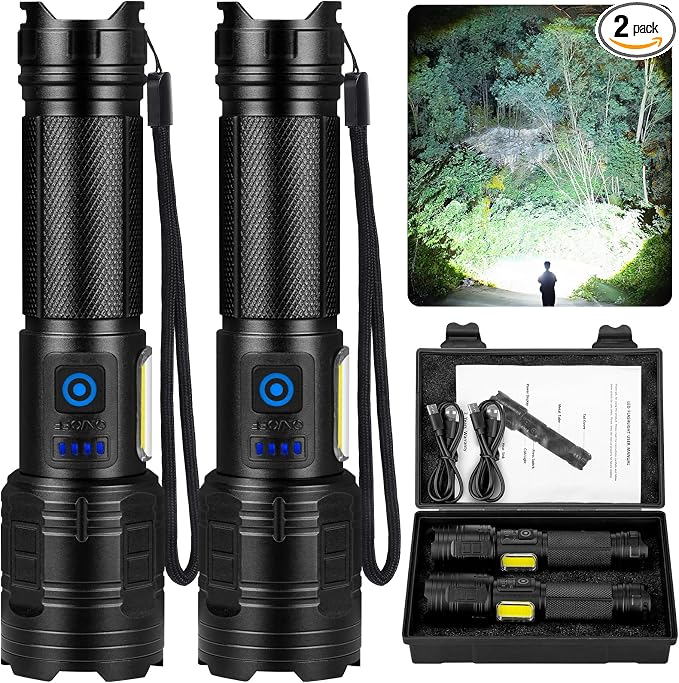 Rechargeable Flashlights 90, 000 High Lumens by MILAOSHU