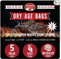 DryAgePro® Dry Age Bags for Meat, 12” x 24” Bags for Ribeye and Striploin up to by DryAgePro