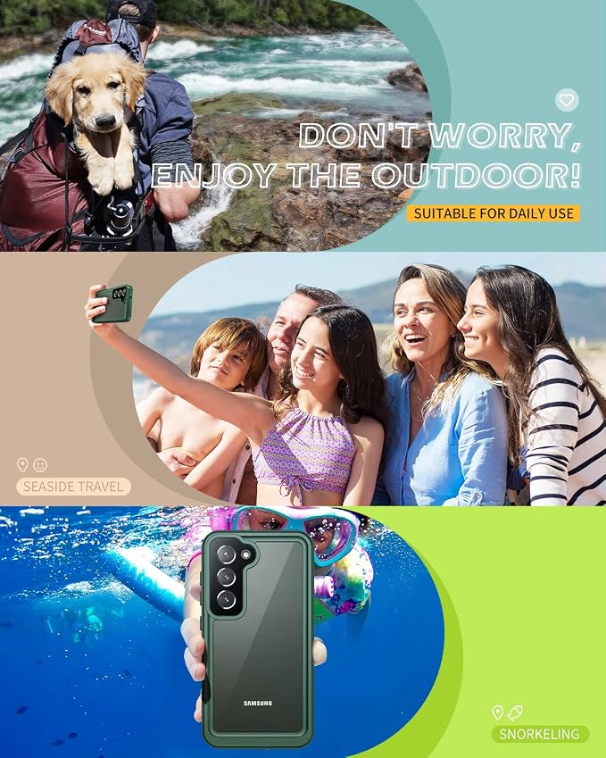 Lanhiem for Samsung Galaxy S23 Case, IP68 Waterproof Dustproof Case - Image 7