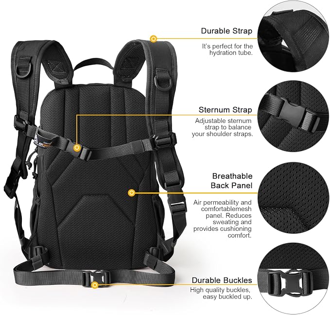 Mardingtop Small Tactical Backpack, Molle Hiking Backpack - Image 4