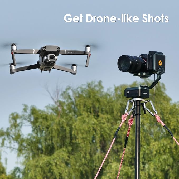 RAUBAY 24' Tall Tripod Stand, Extreme Tall Heavy Duty Sports Camera Video Tripod - Image 2