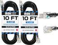 Iron Forge Cable 2 Pack 12 Gauge Outdoor Extension Cord 10 Ft, SJTOW 12/3 Heavy by IronForgeCable