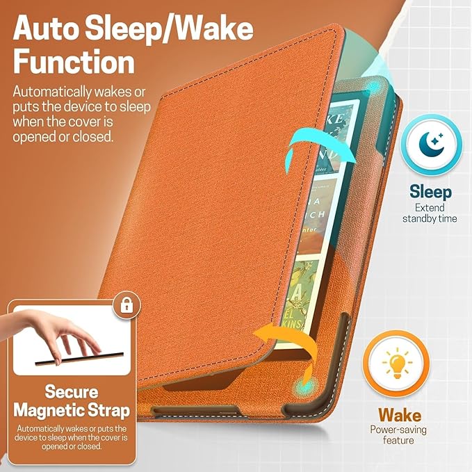 TNP Stand Case with Strap for Kindle Paperwhite 12th Gen 2024 / Kindle - Image 4