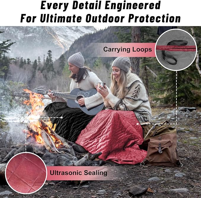 Waterproof Outdoor Blanket 82”X 55” Packable, Stadium Blankets - Image 5