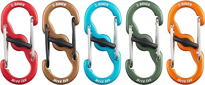 Nite Ize S-Biner MicroLock Aluminum, Locking Keychain Carabiner, 5 Pack - Image 2