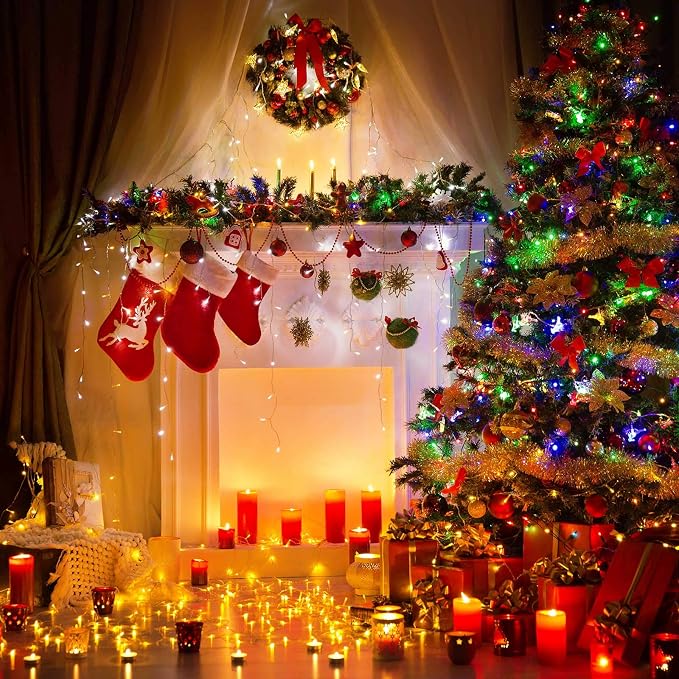 Christmas Mini String Lights Outdoor 4 Pack 17.7 Feet 50 Led 8 Modes Battery - Image 8