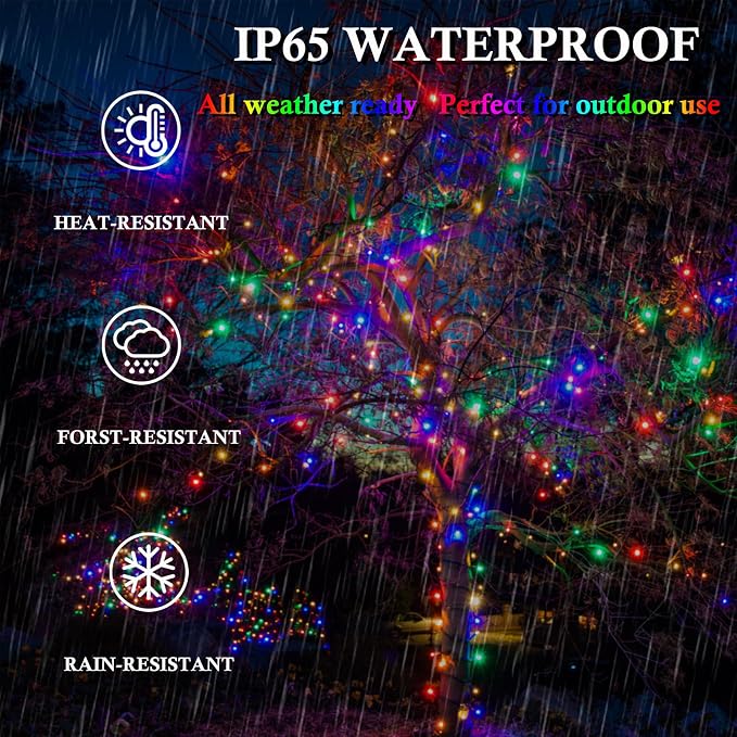 Multicolor Solar Christmas Lights 2Pack Total 180FT 500LED, String Light - Image 2