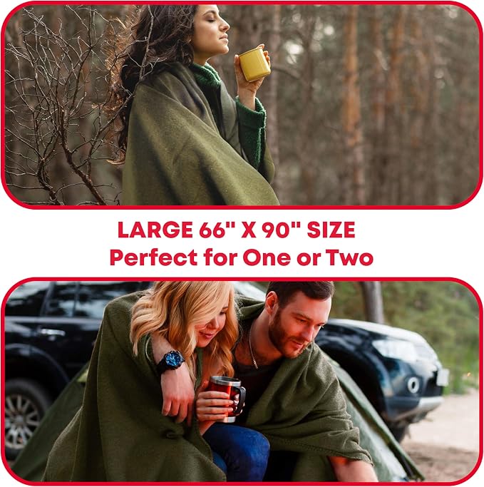 Olive Drab Green Warm Fire Retardant Blanket - Image 5