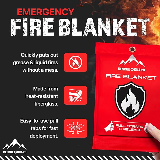 Fire Blanket 1 Pack 40”x40” - Image 2