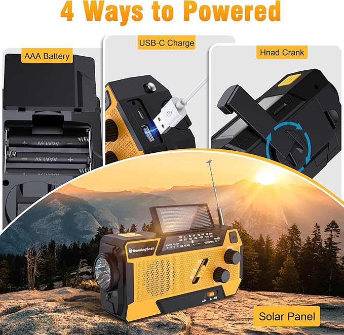 Emergency Crank Weather Radio: AM/FM/NOAA Weather Radio - Image 5