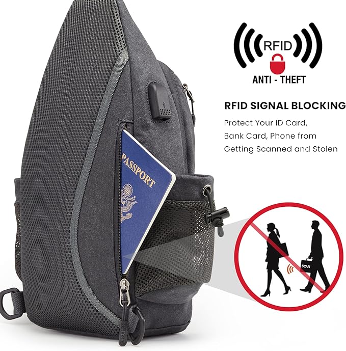 G4Free Canvas Sling Bag Crossbody Backpack - Image 4