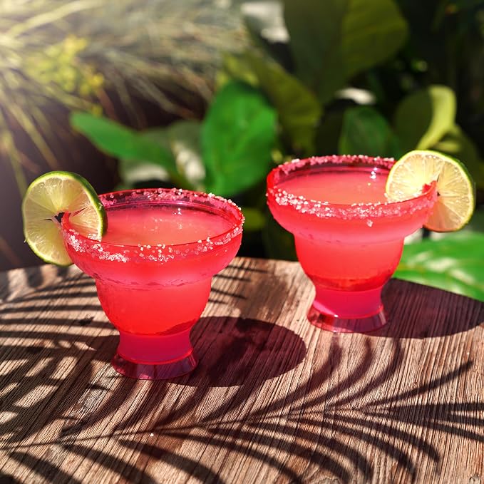 HOST FREEZE Margarita Cocktail Glasses, Frozen Cup Double Wall Plastic - Image 8