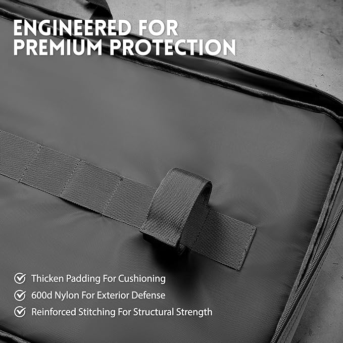 Single Rifle Case Bag, Tactical Padded Soft Gun Case w/MOLLE System, Wide - Image 3