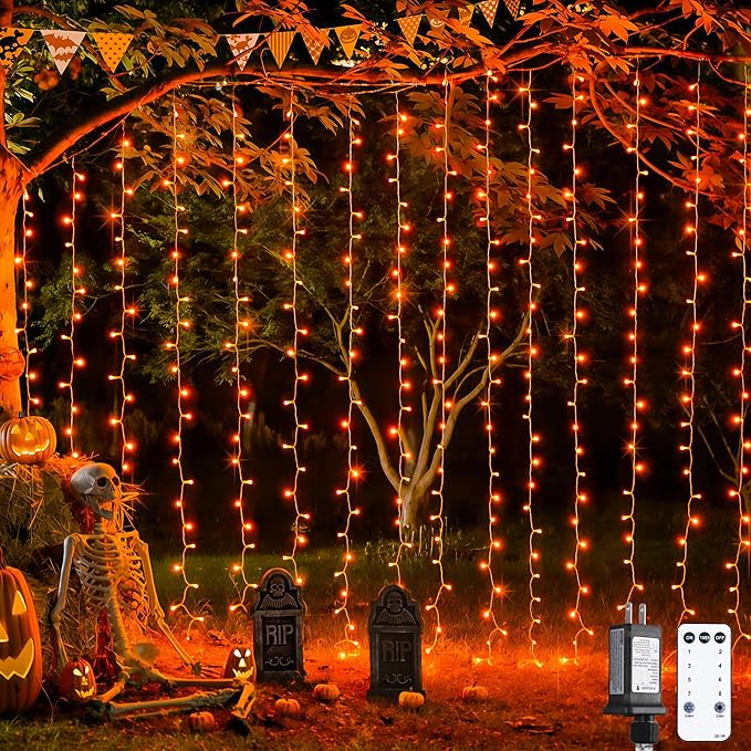 JMEXSUSS 300LED Orange Halloween Lights by JMEXSUSS