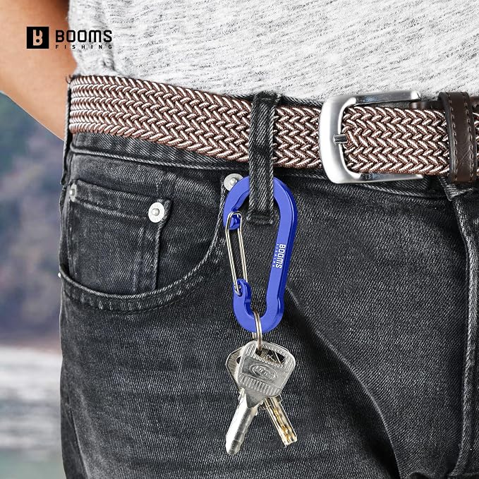 Booms Fishing CC1 Multi-Use Carabiner Clip, 6 Pack Small Caribeener Clips - Image 2