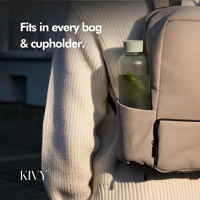 KIVY Slim Water Bottle 32oz Fits Cupholder & Backpack - Image 6