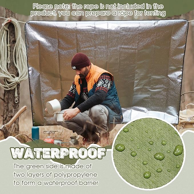 Kingdder 2 Pcs Heavy Duty Emergency Blankets - Image 4