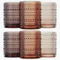 Khen Hobnail Beaded Highball Drinking Tumbler Glasses | Set of 6 | Color by Khen