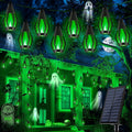iBaycon Solar Halloween Lights, 27Ft 10 LED Bulbs Flickering Flame String Light by iBaycon