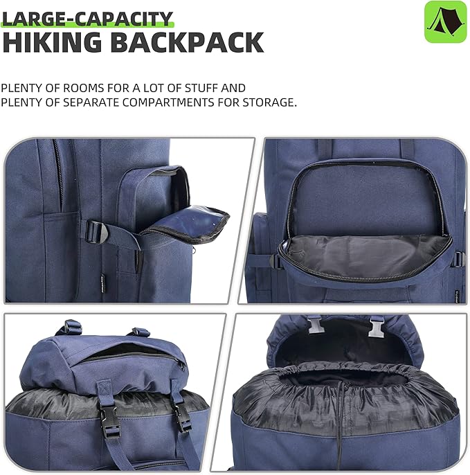 King'sGuard 100L Camping Hiking Backpack Molle Rucksack Military Camping - Image 3