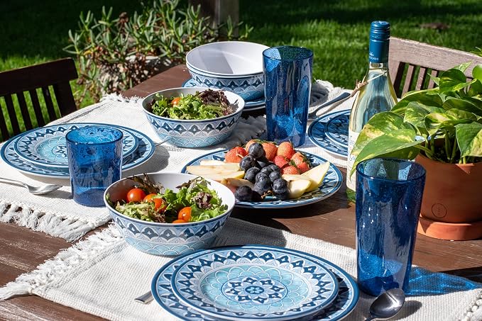 Fizz Bubbles Durable Acrylic 8-Piece Indoor/Outdoor Drinkware Set - Image 3
