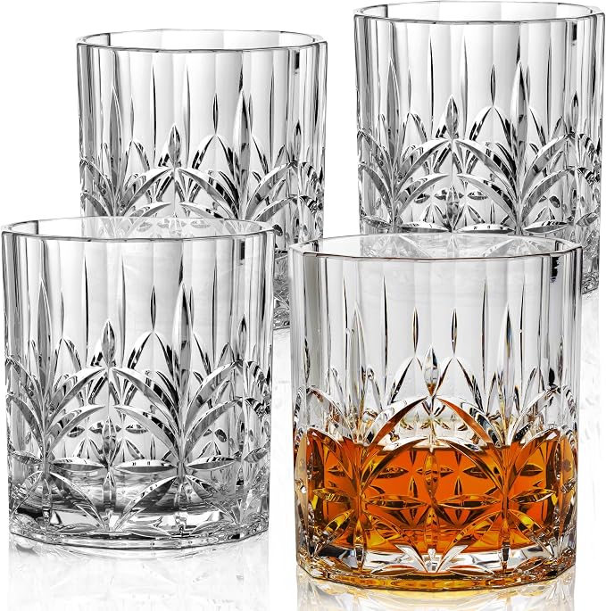 Bravario Unbreakable Plastic Whiskey Glasses | Shatterproof 100% Tritan Double by Bravario