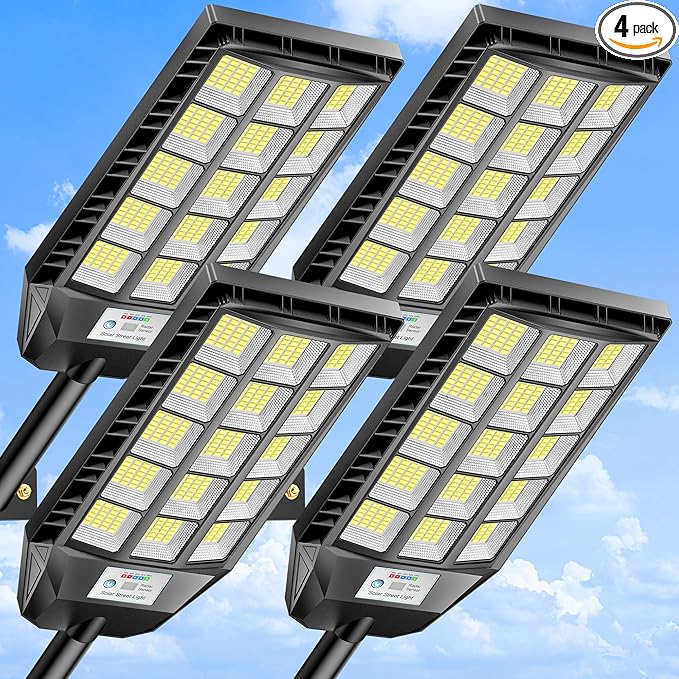Deepn Solar Lights Outdoor Waterproof, Solar Street Lights Outdoor, 6500K LED by DEEPN