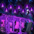iBaycon Solar Halloween Lights, 27Ft 10 LED Bulbs Flickering Flame String Light by iBaycon