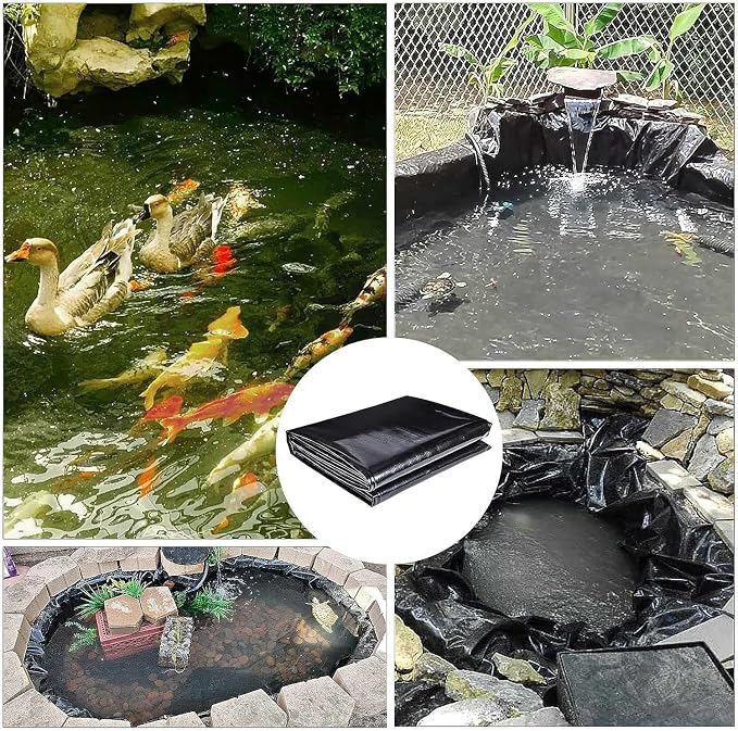 ToLanbbt Pond Liner 10 FT x 10 FT HDPE Pond Liners, 20 Mil UV Resistant - Image 6
