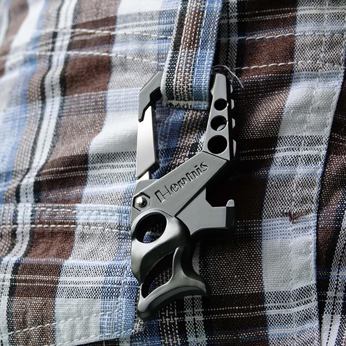 Hephis Skull Heavy Duty Key Chain, Car Emergency Escape Tool, Seat belt Cutter - Image 2