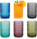 HomeVogue 15oz Colored Hobnail Drinking Glasses by HomeVogue