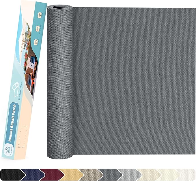 KING MOUNTAIN Canvas Repair Patch 16×30 Inch Self-Adhesive Waterproof Fabric by ForABetterHomeLife