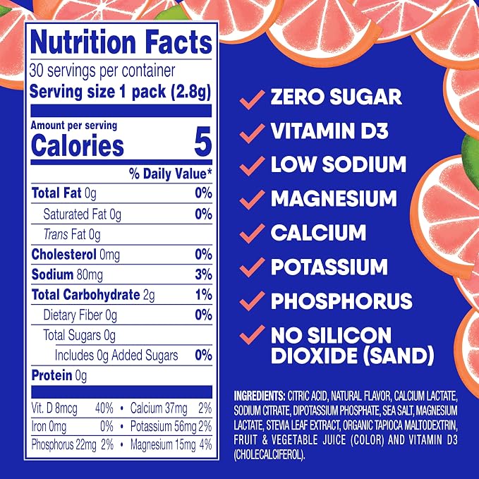 GoHydrate Low Sodium Electrolytes Powder Packets Sugar Free - Image 6