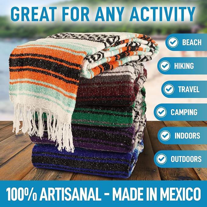 Hydration Nation Authentic Extra Large Mexican Blanket - Image 4