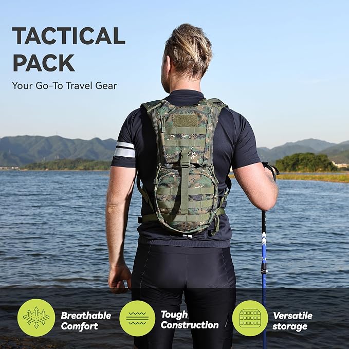 MARCHWAY Tactical Molle Hydration Pack Backpack - Image 2