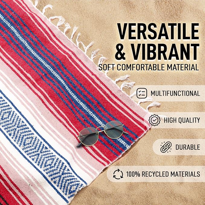 Hydration Nation Authentic Mexican Serape Blanket - Image 2