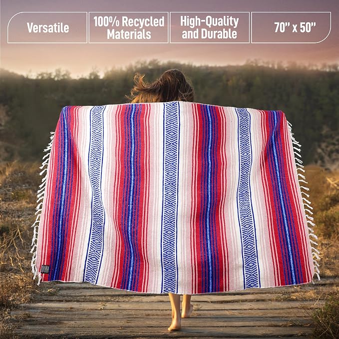 Hydration Nation Authentic Mexican Serape Blanket - Image 5