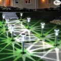 Eyrosa Solar Lights Outdoor, 15 Pack Waterproof Stainless Steel Solar Stake by EYROSA