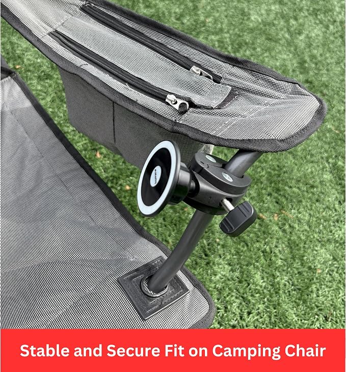 Maxby Camping Chair Phone Holder, MagSafe Compatible Magnetic Phone Mount Clamp - Image 3