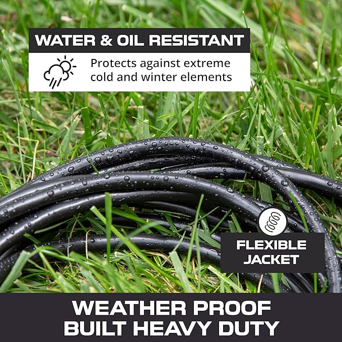 Iron Forge Cable 12 Gauge Outdoor Extension Cord 10 Ft, SJTOW 12/3 Heavy Duty - Image 6