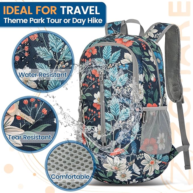 ZOMAKE Ultra Lightweight Packable Backpack 25L - Image 4