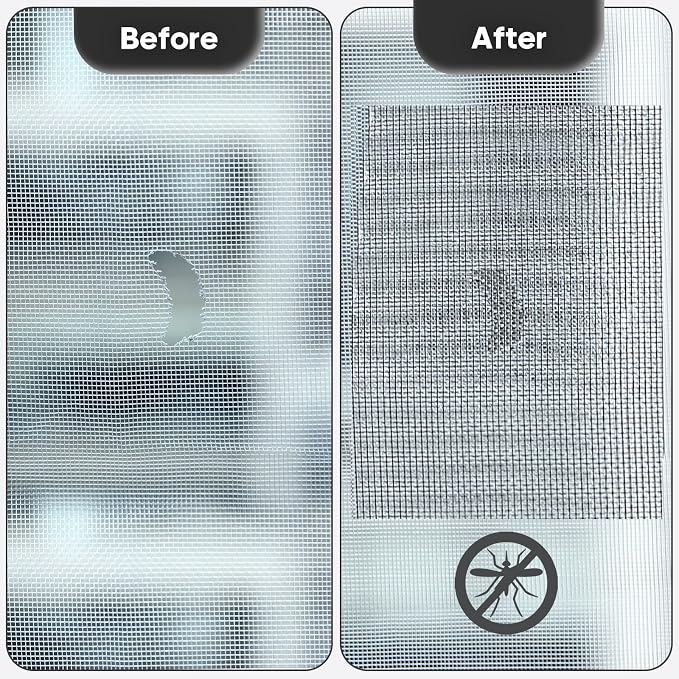 Secopad 5" x 7" Black/Grey Screen Repair Kit, Strong Adhesive Fiberglass Mesh - Image 5