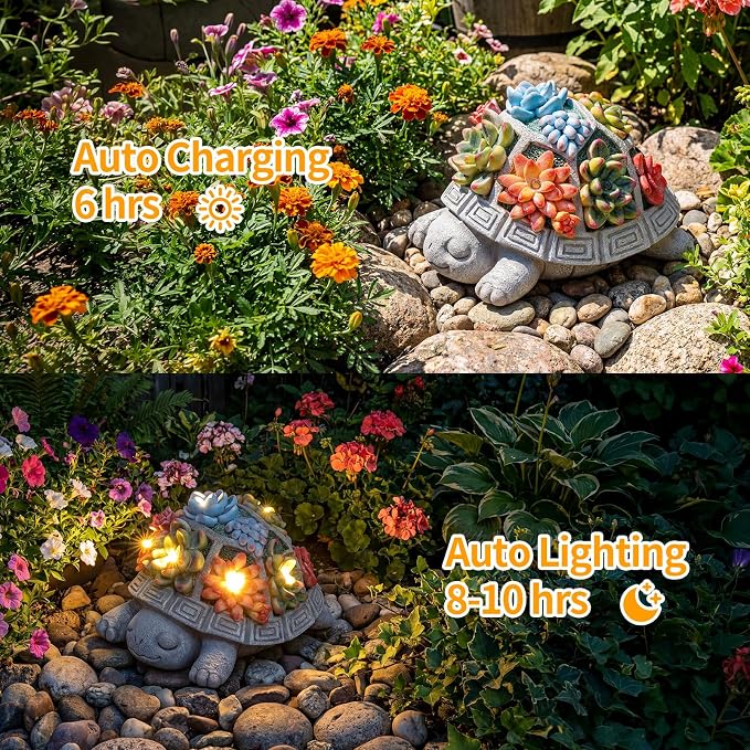 Solar Turtle Garden Outdoor Decor - Image 4