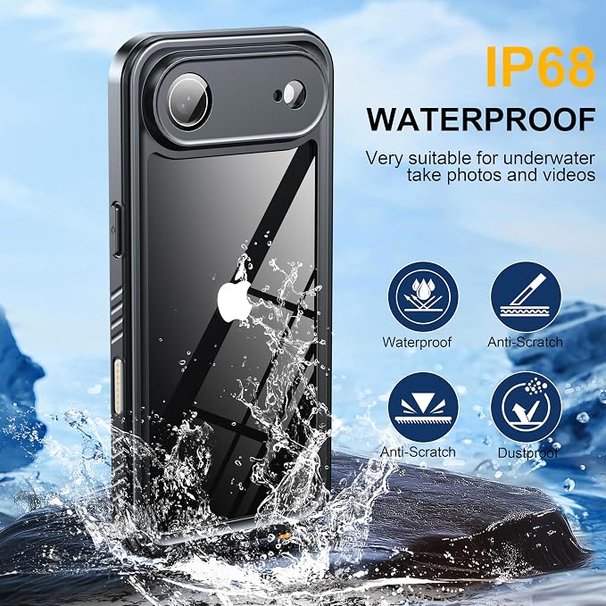 ANTSHARE for iPhone Air Case, IP68 Waterproof Shockproof Case, - 12 FT Military - Image 3
