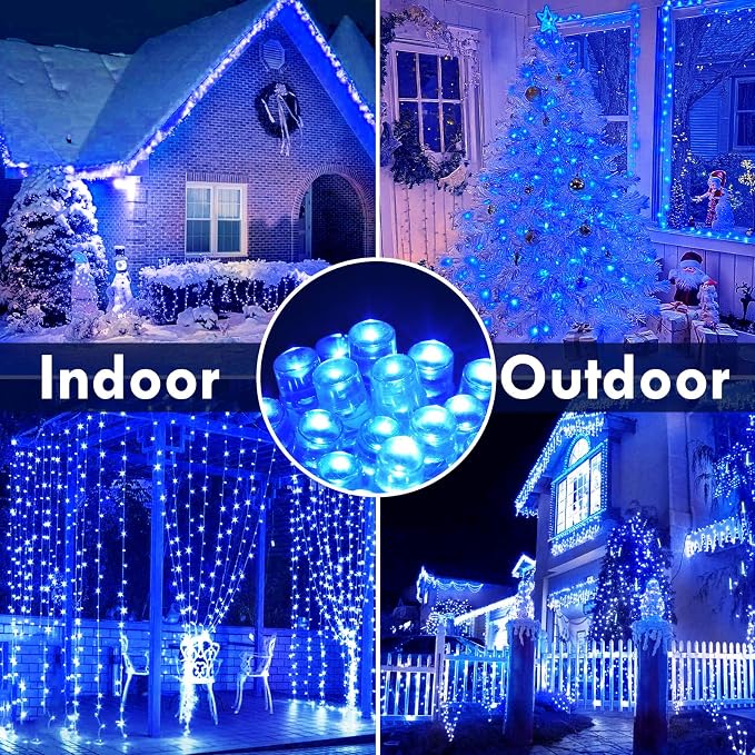 88FT 240LED Extra-Long Connectable String Lights Indoor Outdoor Clear Wire - Image 7
