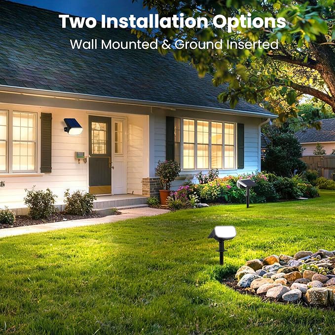 Solar Spotlights, Super Bright LED, 2 CCT Warm & Cool Light, Solarspot Lights - Image 3