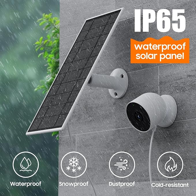 Solar Panel for Google Nest Camera, Flexible Solar Panels - Image 3