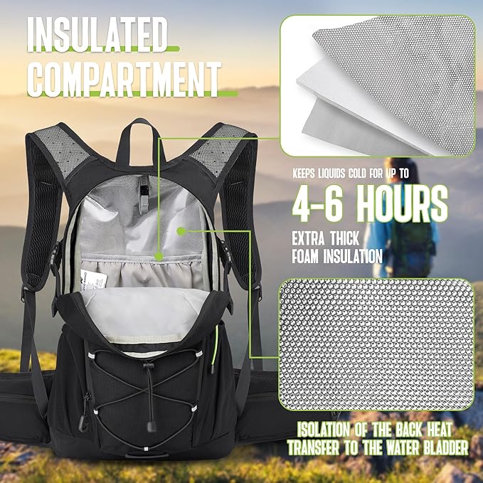 N NEVO RHINO Hydration Backpack, 18L Multipurpose Hiking Backpack - Image 3